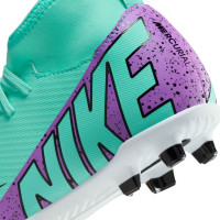 Nike Mercurial Superfly 9 Club Gras / Kunstgras Voetbalschoenen (MG) Kids Turquoise Paars