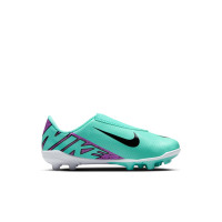 Nike Mercurial Vapor 15 Club Velcro Grass/Artificial Grass Football Shoes (MG) Toddlers Turquoise Purple Black White