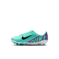 Nike Mercurial Vapor 15 Club Velcro Grass/Artificial Grass Football Shoes (MG) Toddlers Turquoise Purple Black White