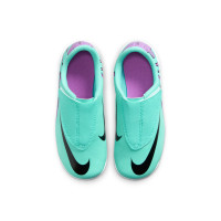 Nike Mercurial Vapor 15 Club Velcro Grass/Artificial Grass Football Shoes (MG) Toddlers Turquoise Purple Black White