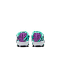 Nike Mercurial Vapor 15 Club Velcro Grass/Artificial Grass Football Shoes (MG) Toddlers Turquoise Purple Black White