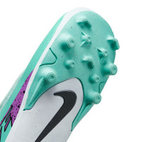 Nike Mercurial Vapor 15 Club Velcro Grass/Artificial Grass Football Shoes (MG) Toddlers Turquoise Purple Black White