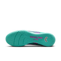 Nike Zoom Mercurial Vapor Academy 15 Zaalvoetbalschoenen (IN) Turquoise Paars Zwart Wit