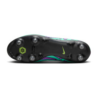 Nike Zoom Mercurial Superfly Academy 9 Iron Nop Football Shoes (SG) Anti-Clog Turquoise Purple Black White