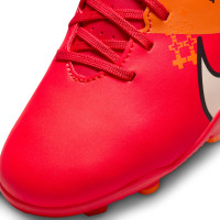 Nike Mercurial Vapor Club 15 MDS Gras / Kunstgras Voetbalschoenen (MG) Kids Felrood Oranje Zwart