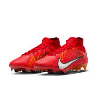 Nike Zoom Mercurial Superfly Elite 9 MDS Gras Voetbalschoenen (FG) Felrood Zwart Oranje