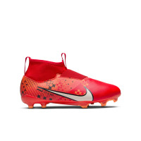 Nike Zoom Mercurial Superfly Academy 9 MDS Gras / Kunstgras Voetbalschoenen (MG) Kids Felrood Beige Oranje Zwart Wit