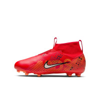Nike Zoom Mercurial Superfly Academy 9 MDS Gras / Kunstgras Voetbalschoenen (MG) Kids Felrood Beige Oranje Zwart Wit