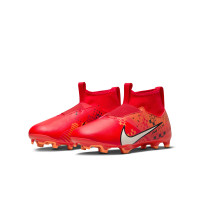Nike Zoom Mercurial Superfly Academy 9 MDS Gras / Kunstgras Voetbalschoenen (MG) Kids Felrood Beige Oranje Zwart Wit