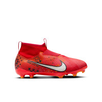 Nike Zoom Mercurial Superfly Pro 9 MDS Grass Football Shoes (FG) Kids Bright Red Orange Black