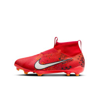 Nike Zoom Mercurial Superfly Pro 9 MDS Grass Football Shoes (FG) Kids Bright Red Orange Black