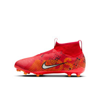 Nike Zoom Mercurial Superfly Pro 9 MDS Grass Football Shoes (FG) Kids Bright Red Orange Black