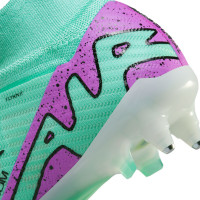 Nike Zoom Mercurial Superfly Elite 9 IJzeren-Nop Voetbalschoenen (SG) Anti-Clog Turquoise Paars Zwart Wit