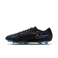 Nike Tiempo Legend Elite 10 Artificial Grass Football Shoes (AG) Black Blue