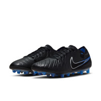 Nike Tiempo Legend Elite 10 Artificial Grass Football Shoes (AG) Black Blue