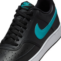Nike Court Vision Low Sneakers Zwart Turquoise Wit