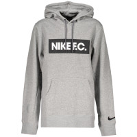 Nike F.C. Essential Trainingspak Fleece Hoodie Donkergrijs Wit Zwart