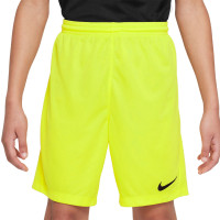 Nike Dry Park III Kids Football Shorts Neon Yellow Black