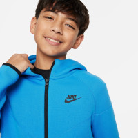 Nike Tech Fleece Trainingspak Sportswear Kids Blauw Zwart