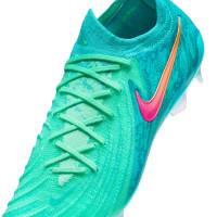 Nike Phantom GX II Elite Vortex Gras Voetbalschoenen (FG) Lichtblauw Lichtgroen Roze