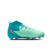 Nike Phantom Luna II Vortex Academy Grass/Artificial Grass Football Shoes (MG) Kids Light Blue Light Green