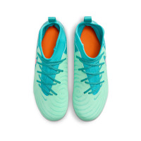 Nike Phantom Luna II Vortex Academy Grass/Artificial Grass Football Shoes (MG) Kids Light Blue Light Green