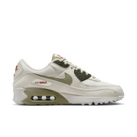 Nike Air Max 90 Sneakers Beige Rood Olijfgroen