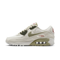 Nike Air Max 90 Sneakers Beige Rood Olijfgroen