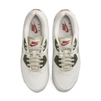Nike Air Max 90 Sneakers Beige Rood Olijfgroen