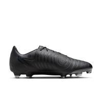 Nike Phantom GX II Academy Black Gras / Kunstgras Voetbalschoenen (MG) Zwart Donkergrijs