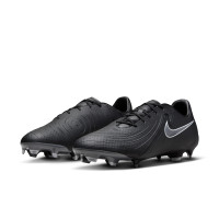 Nike Phantom GX II Academy Black Gras / Kunstgras Voetbalschoenen (MG) Zwart Donkergrijs