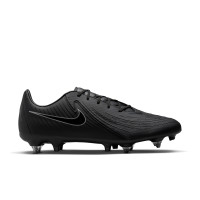 Nike Phantom GX II Academy Black IJzeren-Nop Voetbalschoenen (SG) Anti-Clog Zwart Donkergrijs