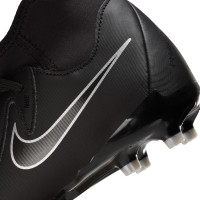 Nike Phantom Luna II Shadow Academy Gras / Kunstgras Voetbalschoenen (MG) Kids Zwart Donkergrijs