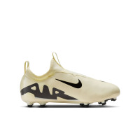 Nike Zoom Mercurial Vapor 15 Academy Laceless Grass/Artificial Grass Football Shoes (MG) Kids Yellow Black