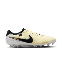 Nike Tiempo Legend 10 Elite Gras Voetbalschoenen (FG) Geel Wit Zwart Goud