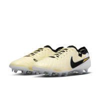 Nike Tiempo Legend 10 Elite Gras Football Shoes (FG) Yellow White Black Gold