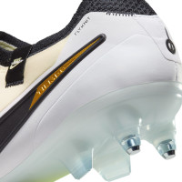 Nike Tiempo Legend 10 Elite Iron-Nop Football Shoes (SG) Anti-Clog Yellow White Black Gold