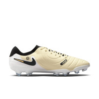 Nike Tiempo Legend 10 Pro Gras Voetbalschoenen (FG) Geel Wit Zwart Goud