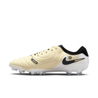 Nike Tiempo Legend 10 Pro Gras Voetbalschoenen (FG) Geel Wit Zwart Goud