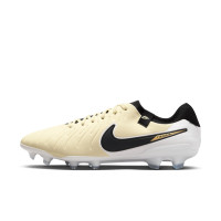 Nike Tiempo Legend 10 Pro Gras Voetbalschoenen (FG) Geel Wit Zwart Goud