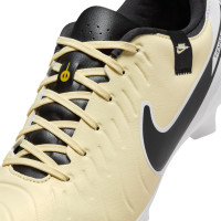 Nike Tiempo Legend 10 Academy Grass/Artificial Grass Football Shoes (MG) Yellow White Black Gold