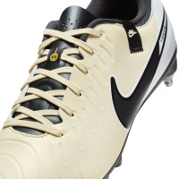 Nike Tiempo Legend 10 Academy Iron Nop Football Shoes (SG) Anti-Clog Yellow White Black