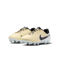 Nike Tiempo Legend 10 Academy Grass/Artificial Grass Football Shoes (MG) Kids Yellow White Black Gold