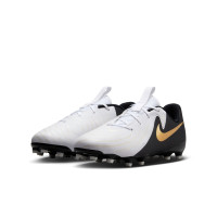 Nike Phantom GX II Academy Mad Ready Gras / Kunstgras Voetbalschoenen (MG) Kids Zwart Gebroken Wit Goud