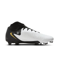 Nike Phantom Luna II Academy Gras / Kunstgras Voetbalschoenen (MG) Zwart Gebroken Wit Goud