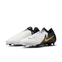 Nike Phantom GX II Pro Mad Ready Gras Voetbalschoenen (FG) Zwart Gebroken Wit Goud