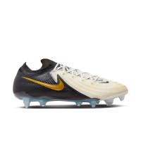 Nike Phantom GX II Elite Mad Ready Iron-Nop Football Shoes (SG) Anti-Clog Black Off-White Gold