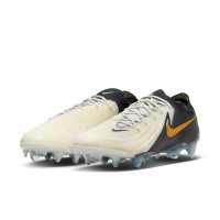 Nike Phantom GX II Elite Mad Ready Iron-Nop Football Shoes (SG) Anti-Clog Black Off-White Gold