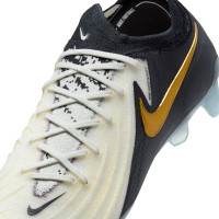 Nike Phantom GX II Elite Mad Ready Iron-Nop Football Shoes (SG) Anti-Clog Black Off-White Gold