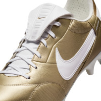Nike Premier III Iron Nop Football Shoes (SG) Anti-Clog Gold White
